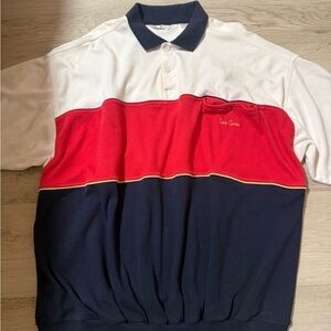 Vintage Pierre Cardin Colorblock Oversized Polo Men’s Size Large Banded Waist